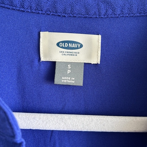 Old Navy Blue Pintuck Babydoll Swing Dress Boho Long Sleeve Size S - Picture 4 of 10